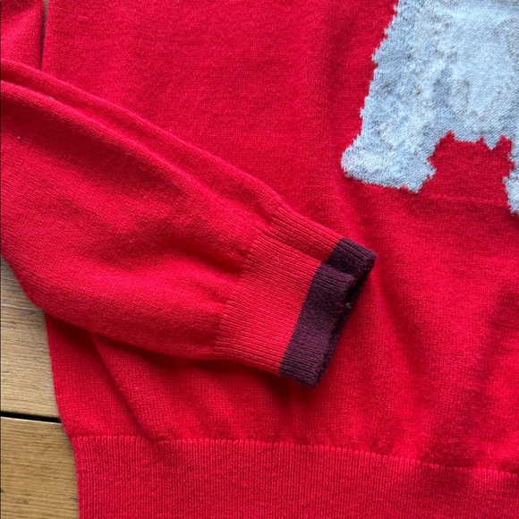 Joules Red Sweater with White Dog Design - Picture 5 of 6